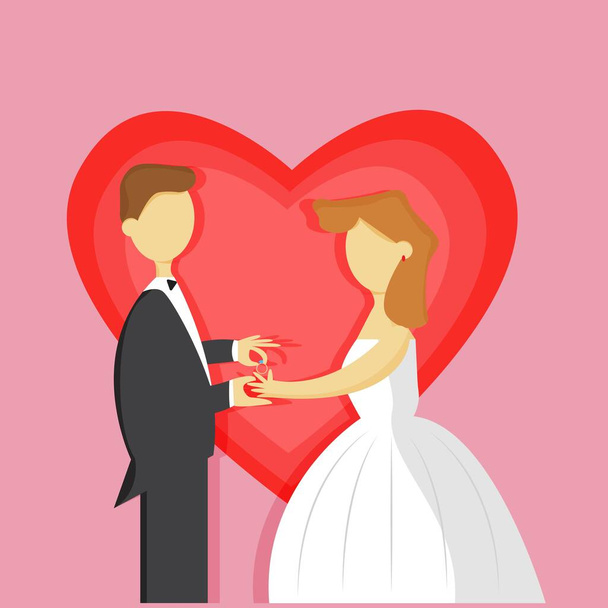 Illustration vectorielle conception du mariage
 - Vecteur, image