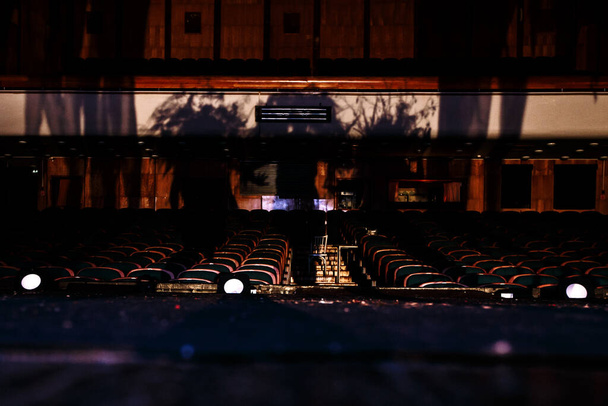 Shadows of three ghosts, spirits of the theater in the Assembly hall - Photo, Image