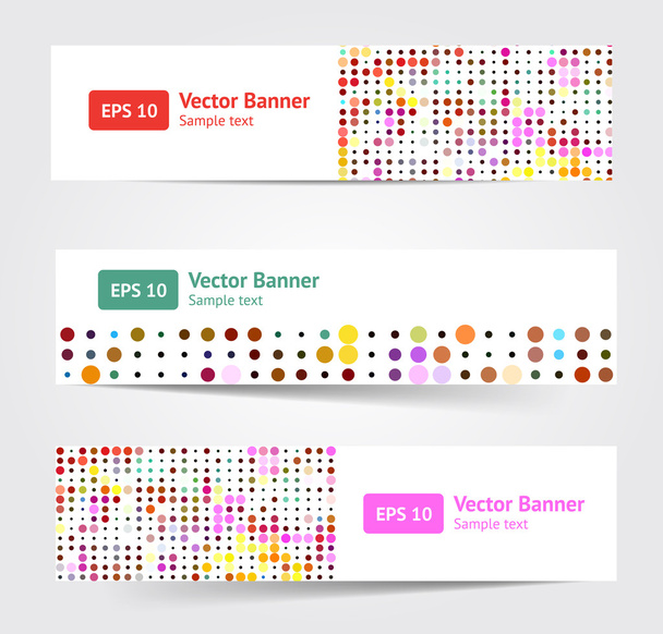 Set of bright banners - Vector, Image