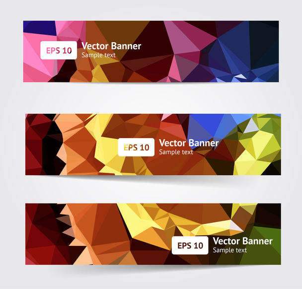 Set of abstract banners - ベクター画像