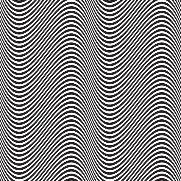 Nahtloser Wellenstreifen abstraktes geometrisches Muster - Vektor, Bild