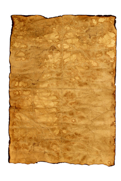 Starý vybledlý vinobraní papír na bílém pozadí, izolované - Fotografie, Obrázek