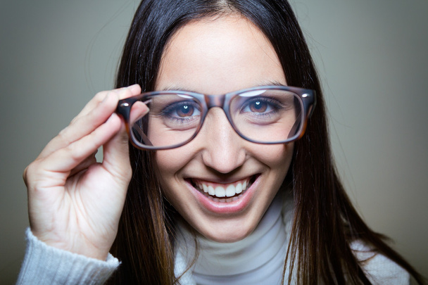 Funny young woman wear glasses - Foto, afbeelding
