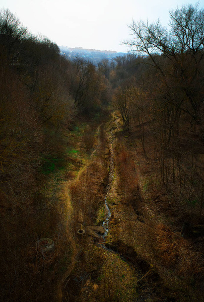 Dried river from above background - Valokuva, kuva