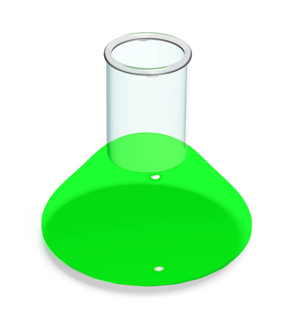 Icona di fiaschetta chimica - Illustrazione 3D
 - Foto, immagini