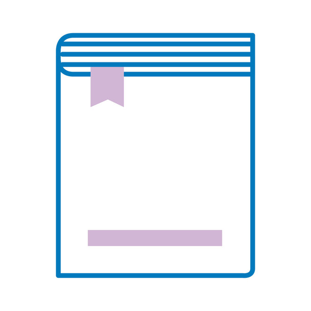 livre de texte avec ruban marqueur ligne style icône
 - Vecteur, image