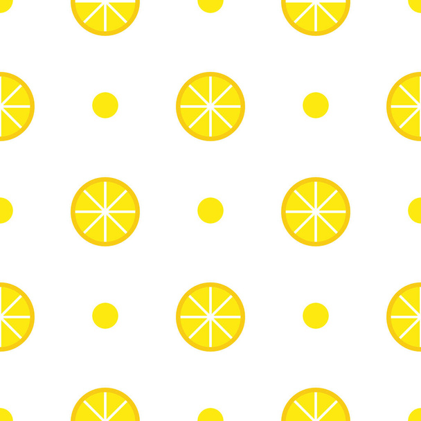 Varrat nélküli minta citrommal fehér háttér, vektor illusztráció eps 10 - Vektor, kép