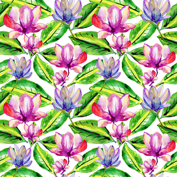 Seamless pattern with Magnolia - Photo, image