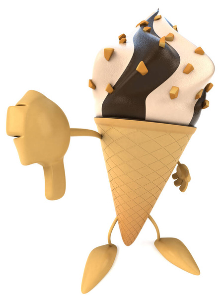 Ice cream cartoon character  - 写真・画像