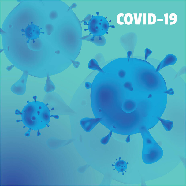 Graphic illustration of coronavirus epidemic cells. Corona influenza virus as a dangerous and detected flu case. Suitable for health concept design, warning signs and news illustrations. - Vector, Image