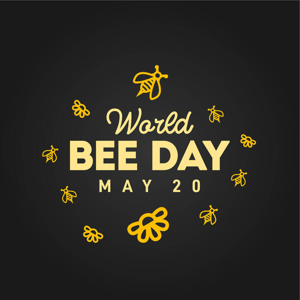 Światowy Dzień Pszczoły Wektor Projekt Ilustracja dla uczczenia chwili - Wektor, obraz