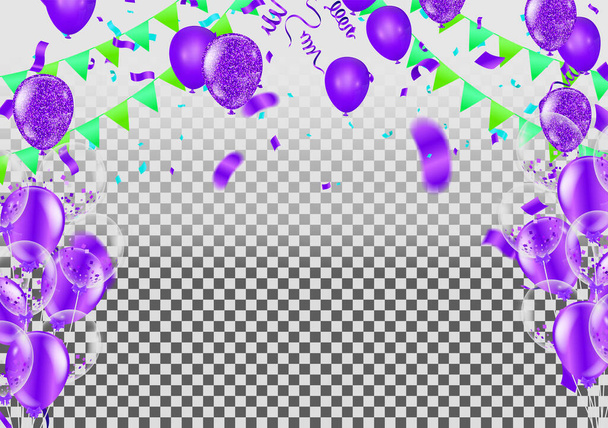 Фиолетовые шарики на апостейрах с изолированной дорожкой. Иллюстрация красивой, откровенной
, - Вектор,изображение