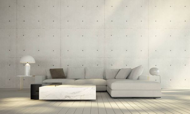 The emminimal living room and concrete wall texture  - Photo, Image