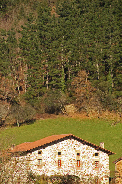 Typický baskický dům na venkově - Fotografie, Obrázek