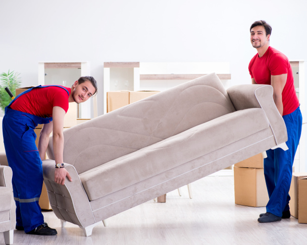 Two contractor employees moving personal belongings - Fotografie, Obrázek