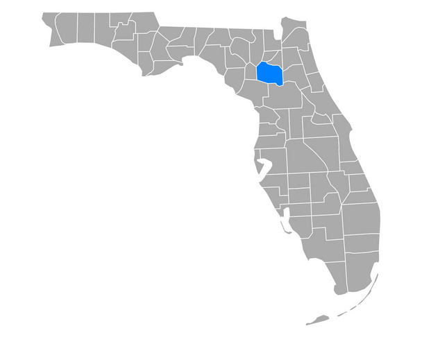 Kaart van Alachua in Florida - Vector, afbeelding