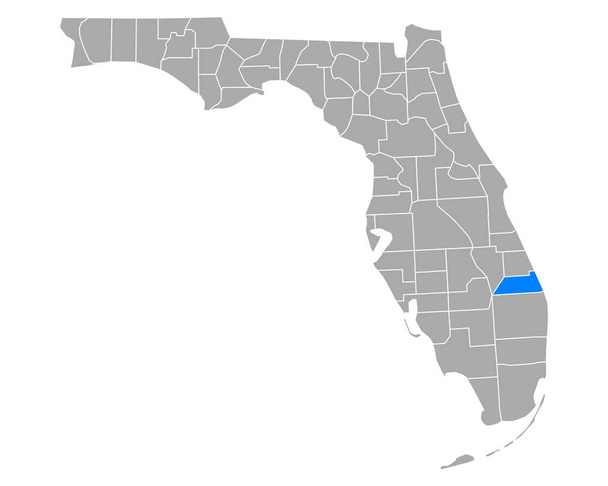 Χάρτης του Martin στη Φλόριντα - Διάνυσμα, εικόνα