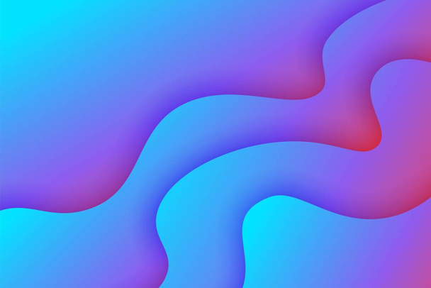 Ilustração abstrata moderna com fundo abstrato colorido da onda
 - Vetor, Imagem