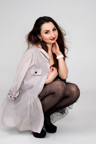 young woman with red lips - Photo, Image