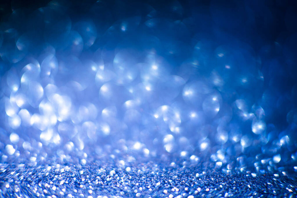 Abstract blue glitter background, Shiny glitter bokeh, Abstract Glittering - Blue Glitter With Golden Christmas Lights And Shiny sparkling Background - Photo, Image