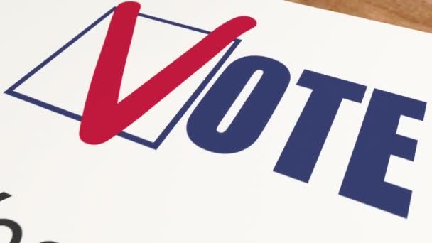 Volič označí zaškrtnutím políčka ANO v hlasovacím lístku modrým perem - Záběry, video