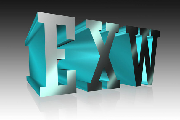 EXW lettering - Illustrazione 3D
 - Foto, immagini