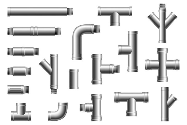 Нержавеющая сталь, металлические трубы
 - Вектор,изображение