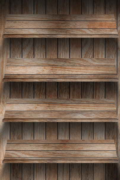 Empty wood shelf - Foto, afbeelding