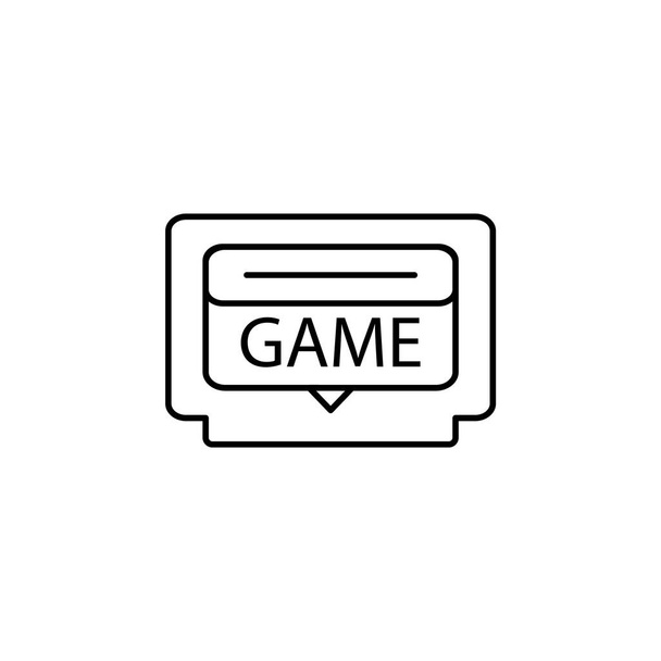 Game cartridge, retro, arcade icon. On white background. Game cartridge, retro arcade icon - Vector, imagen