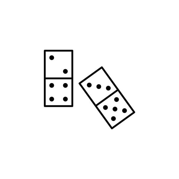 Domino, retro, arcade icon. On white background. Domino retro arcade icon - Vector, Image