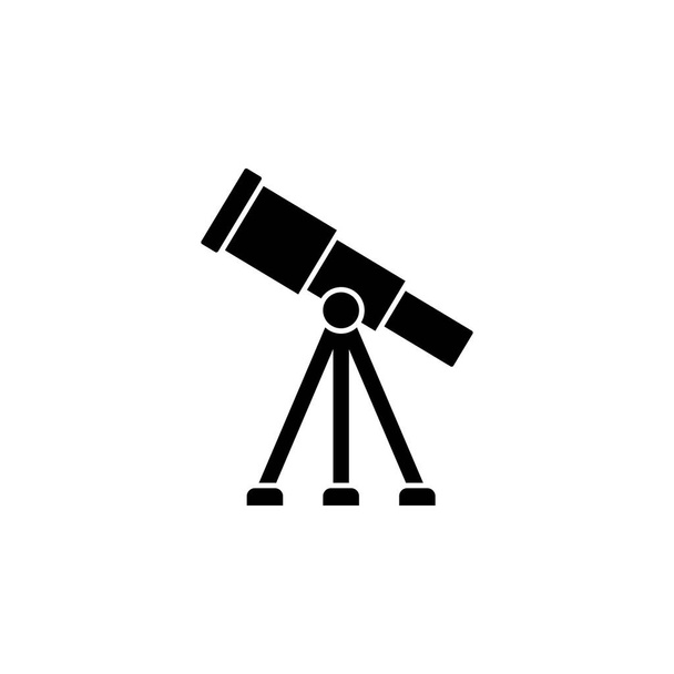 Beyaz arkaplanda teleskop simgesi. Vektör illüstrasyonu. - Vektör, Görsel