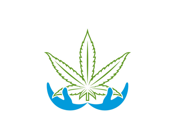 Cannabis Care logo design vector template. Creative Cannabis on white background - Vector, Image