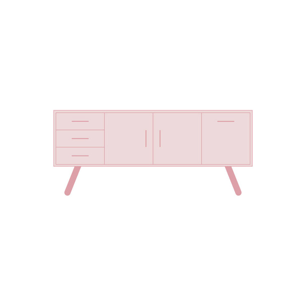 Buffet rose illustration vectorielle plate isolée sur fond blanc
. - Vecteur, image