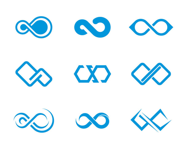 Набір векторного шаблону логотипу Infinity, концепція дизайну логотипу Creative Infinity
 - Вектор, зображення