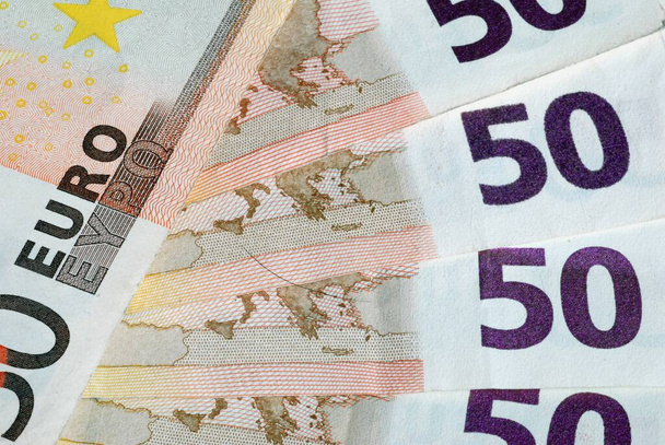 П'ятдесят євро рахунки крупним планом
 - Фото, зображення
