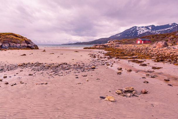 La vista del paisaje de la isla de Senja más allá del Círculo Polar en Noruega
 - Foto, imagen