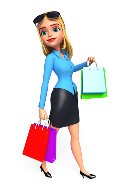 Business woman with shopping bag - Foto, imagen