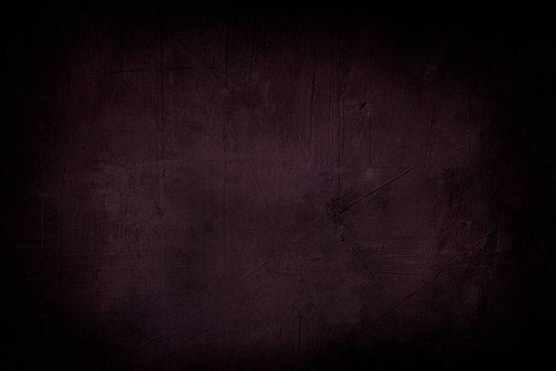 dark purple grunge background or texture with black vignette bor - Photo, Image