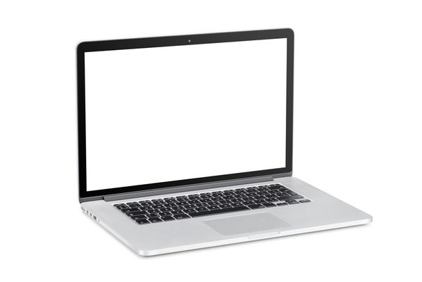Modern laptop with blank screen - Fotoğraf, Görsel