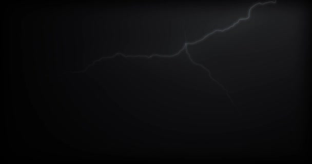 Blitz schlägt auf schwarzem Hintergrund mit realistischen Reflexionen ein - Filmmaterial, Video