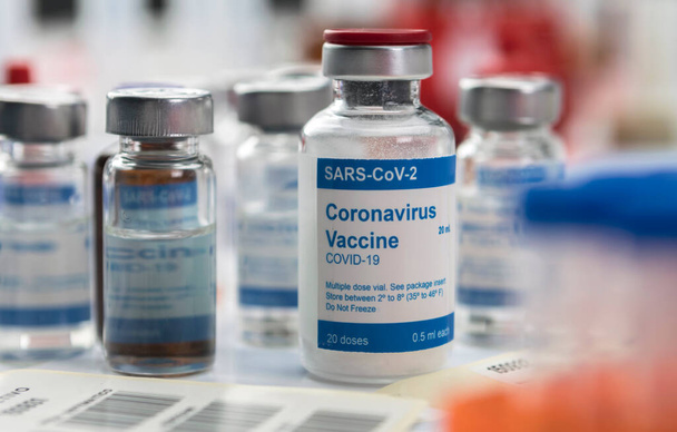 Coronavirus covid-19 kokeellinen rokote laboratoriossa, käsitteellinen kuva - Valokuva, kuva