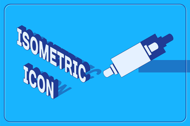 Isometric Rolling pin icon isolated on blue background. Vector Illustration - Vector, Image