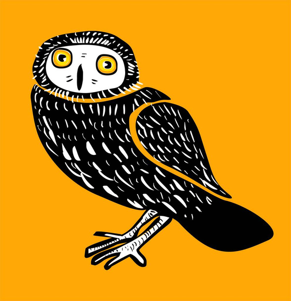 Cute cartoon owl illustration - Foto, Imagem