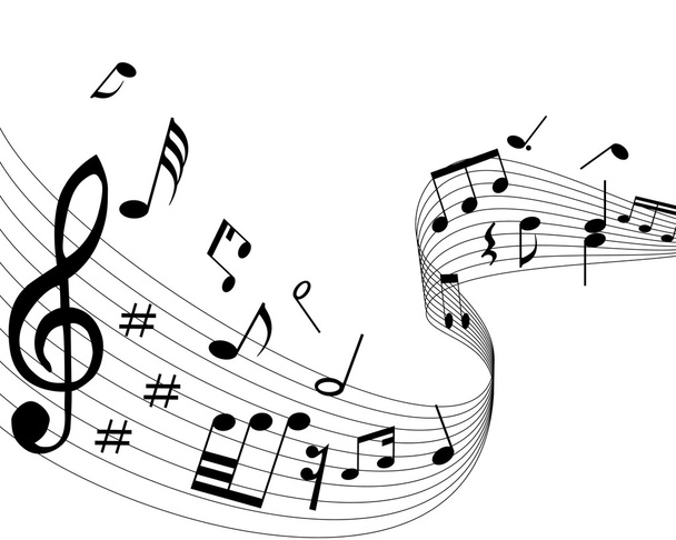 Музыкальные ноты - Вектор,изображение