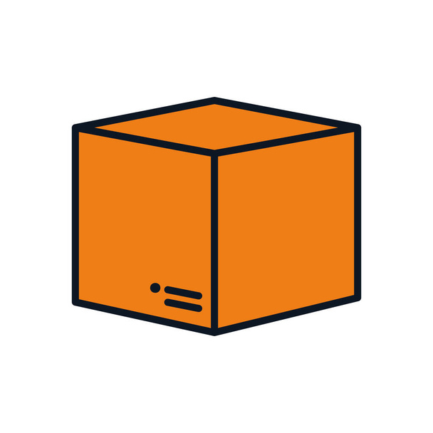icono de caja de paquete, estilo de línea de color
 - Vector, Imagen