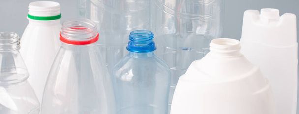 plastic bottles. recycling To conserve the environment concept. - Fotó, kép
