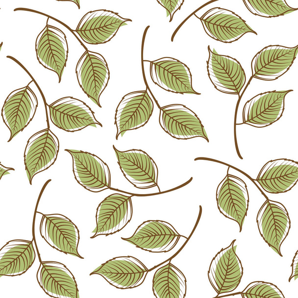 Flower with leaves design seamless pattern - Φωτογραφία, εικόνα
