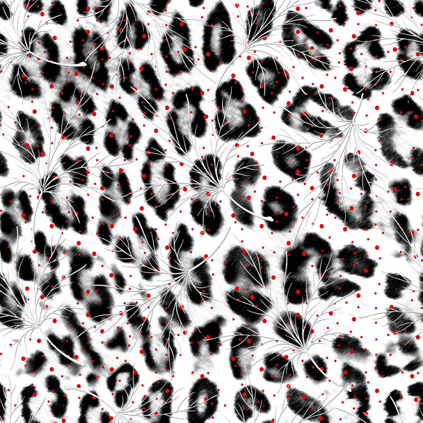  Leopardenfell Print Muster farbiges Design - Foto, Bild