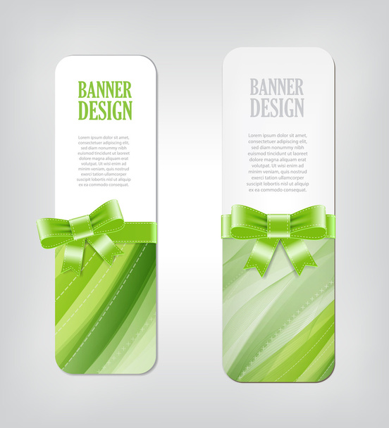 kleurrijke groene vector banners met elegante achtergronden - Vector, afbeelding