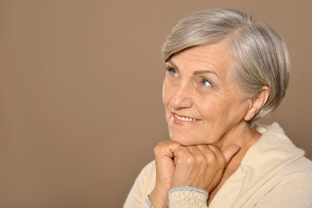 Elderly woman portrait - 写真・画像
